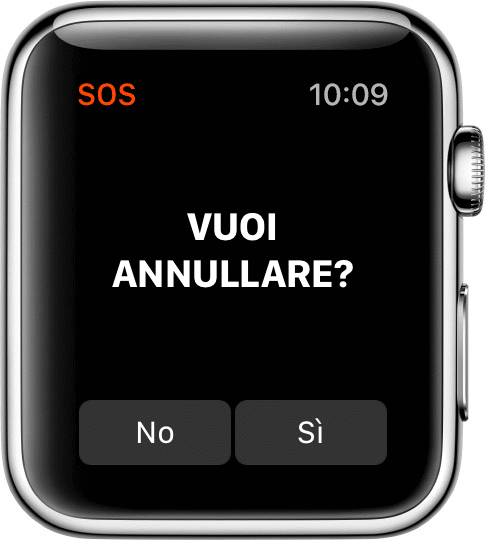 Annullare un SOS su Apple Watch