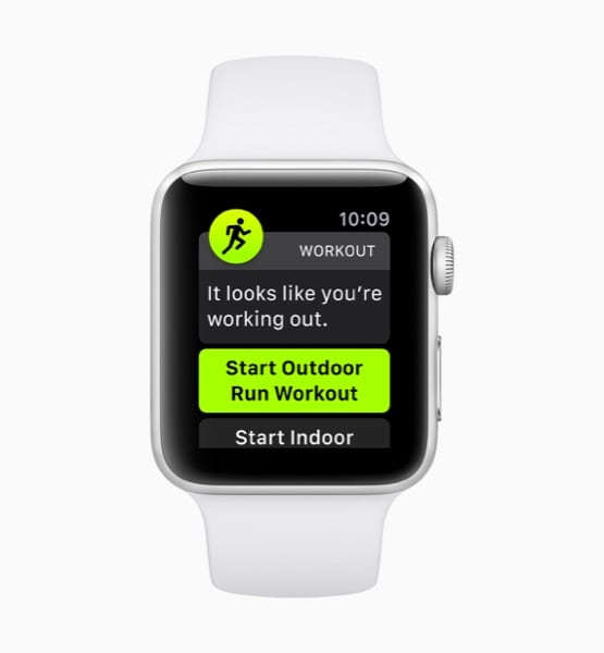 Apple watchOS 5 Rilevamento Automatico del Tipo di Allenamento