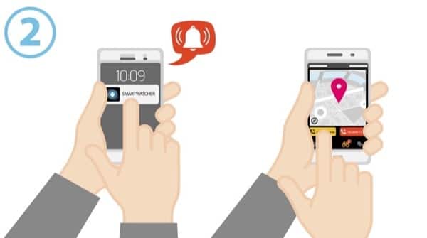 Ricezione di Allarme da SmartWatcher su Smartphone Ricezione di Allarme da SmartWatcher su Smartphone